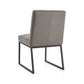 Dazzido-Stuhl ohne Armlehnen aus Leder und Metallbeinen 