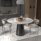 Woven Dining Table - Marble & Wood