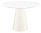 Woven White Dining Table 100 cm