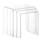 Clear Acrylic Table, Perspex Coffee Table, Square Nesting Table, Lack Coffee Table, Side Table Living room, End Table, Occasional Table, Table Set of 3