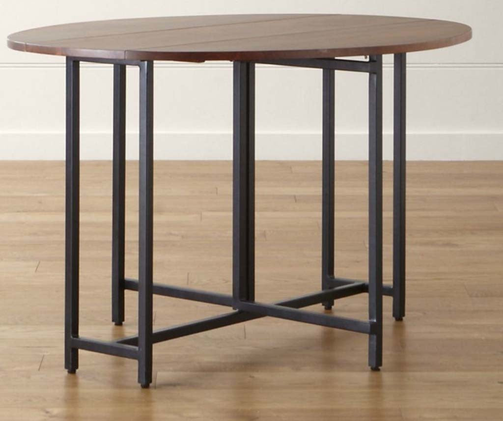 Circular folding deals dining table